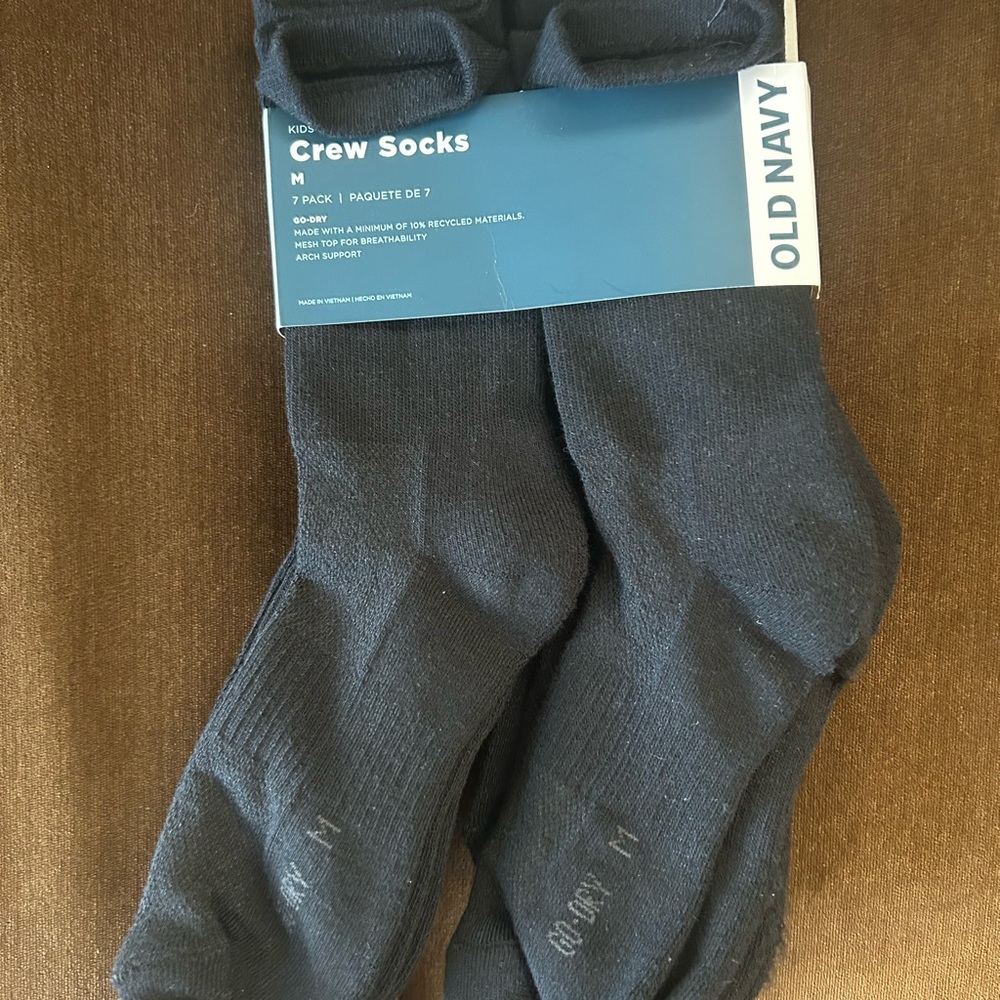Old Navy Kids Black Crew Socks